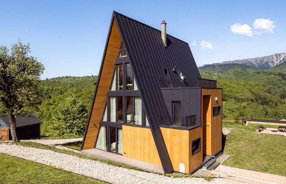 Casa Modulara, Garaje Auto, Containere stil birou din structura metalica si panou sandwich termoizolant