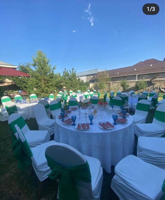 Прокат посуды столы и стулья, шатер, газон, фуршетный стол