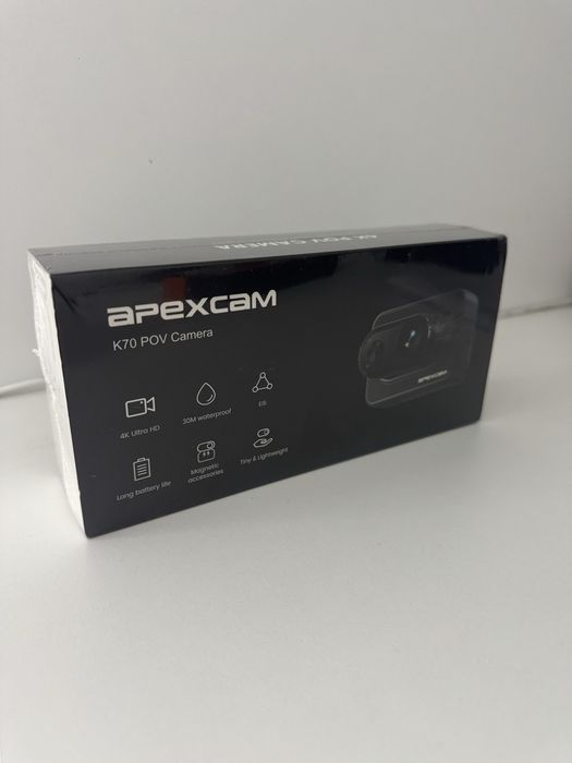Cameră video Apexcam K70 4K POV – Nouă, sigilată