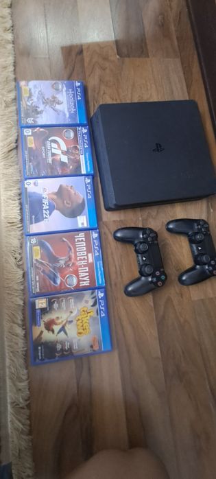 Ps4 +2контроллера+ 5шт дисками