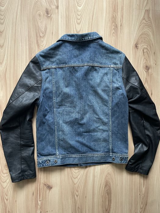 SCOTCH & SODA Leather vs Denim jacket/мъжко дънково яке /естествена кожа XL