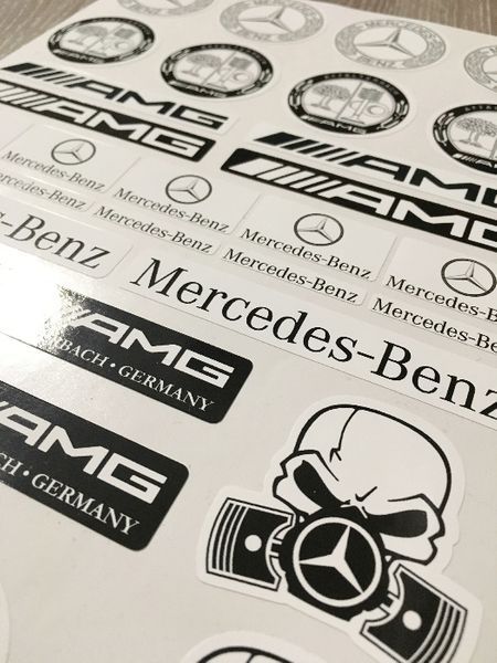 Стикери BMW AUDI VW Volkswagen Mercedes - лист А4
