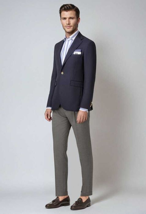 Sacou blazer de lux Eduard Dressler 52 XL 100% lana extrafina butoni