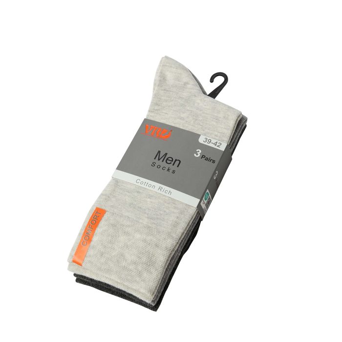 Органични мъжки 3 чифта класически чорапи