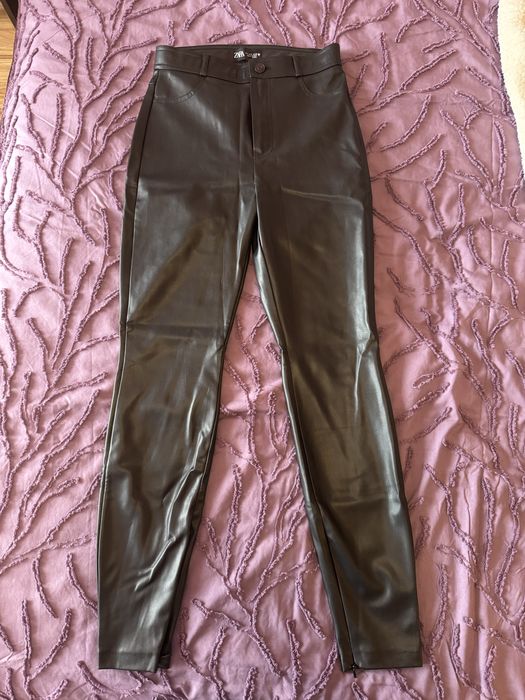 Велурено яке и кожени панталони марка “Zara”,