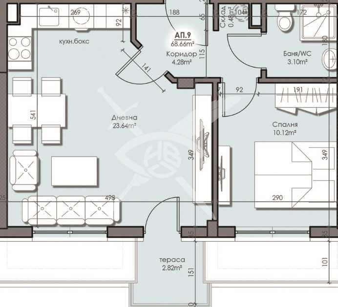 Продава се Двустаен апартамент в Бургас, Сарафово - 68 кв.м за 1313 €/кв.м - Снимка #1