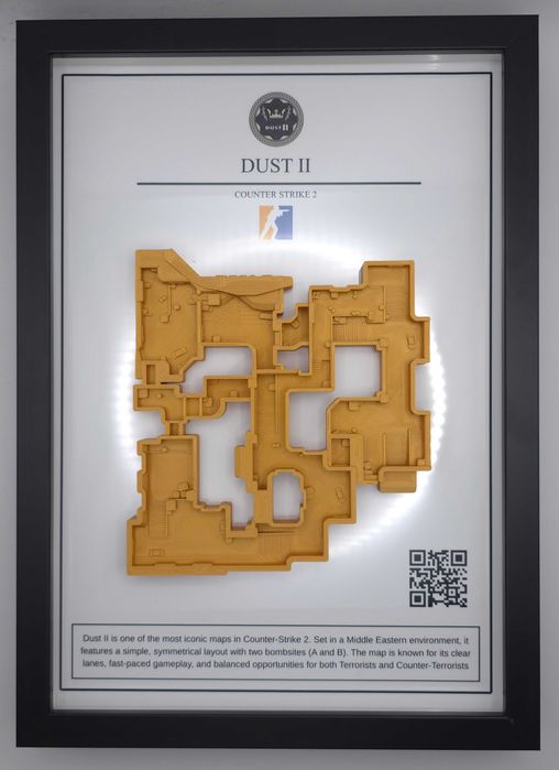 Tablou / Rama foto harti Counter Strike 3D – Dust 2, Mirage, Nuke