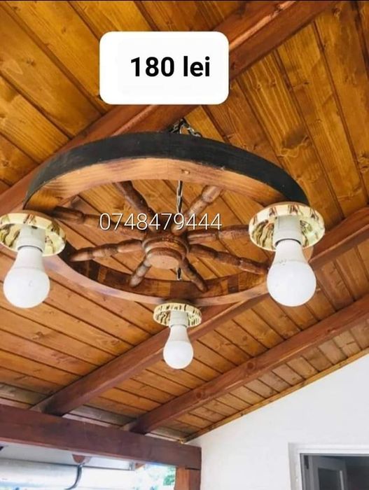 Candelabru rustic luminos