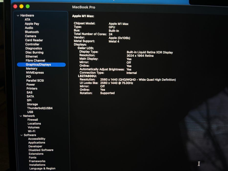 MacBook Pro 14 2021 M1 Max 32GB 1TB A2442