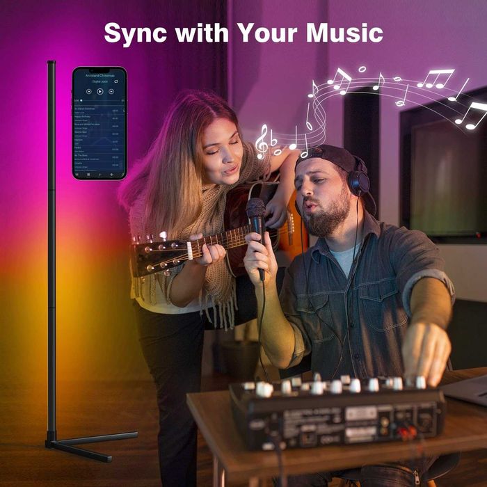 Lampa LED de colt RGB, USB, cu telecomanda si aplicatie