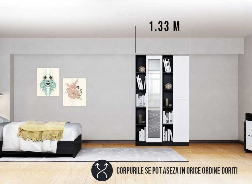 Dressing 1.33m / Dulap Dormitor Mario