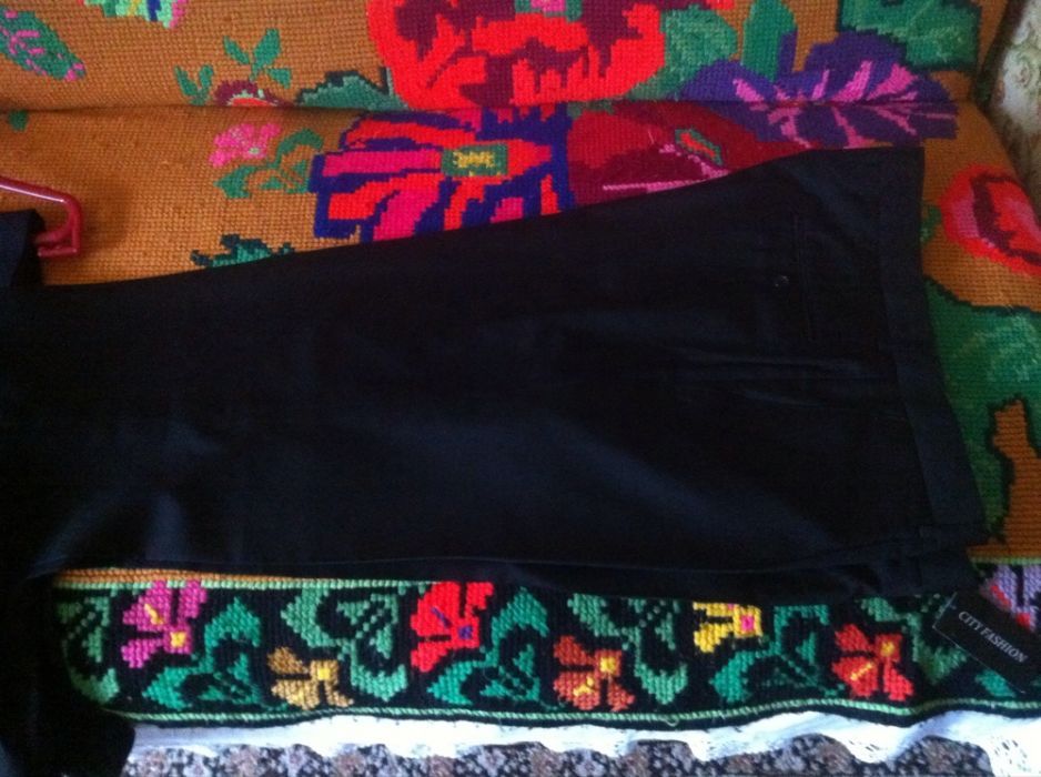pantaloni fini de vara negri cityfashion