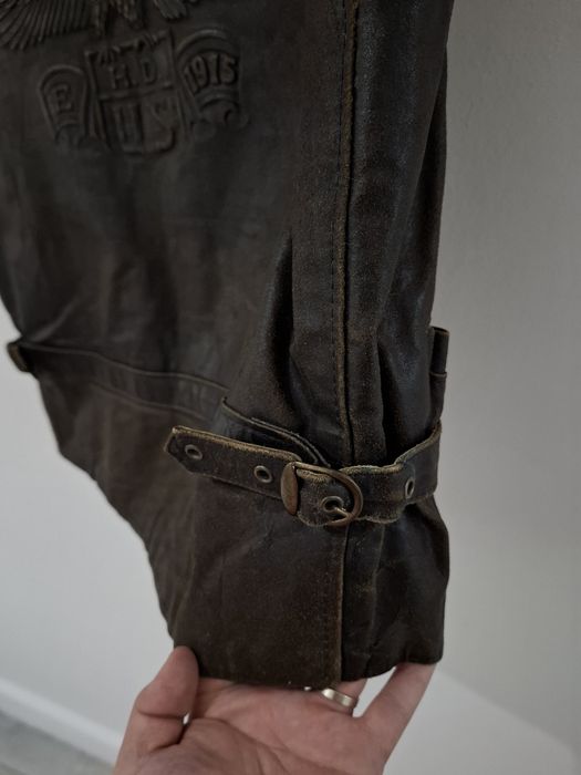 Vestă Moto Piele Naturală "Ride Hard / Davidson Motor" – Mărimea M (Stil Custom/Chopper)