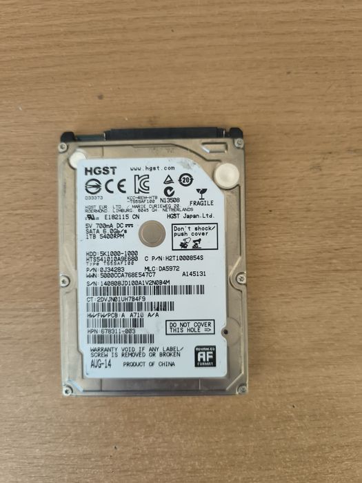 HDD HGST/WD/Segate 1Tb/80gb SATA nefuncționale