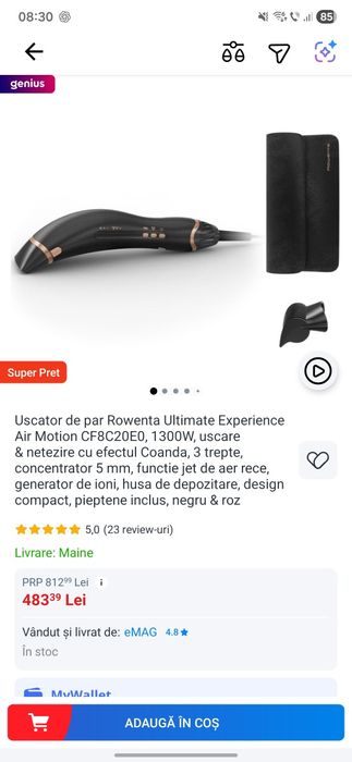Rowenta Ultimate Air experience uscator