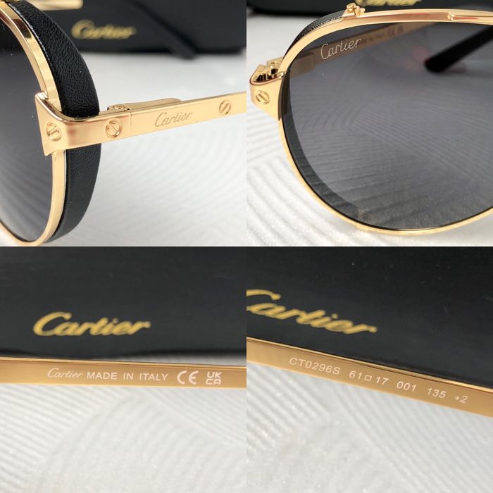 Мъжки слънчеви очила авиатор с кожа 3 цвята златни сребърни