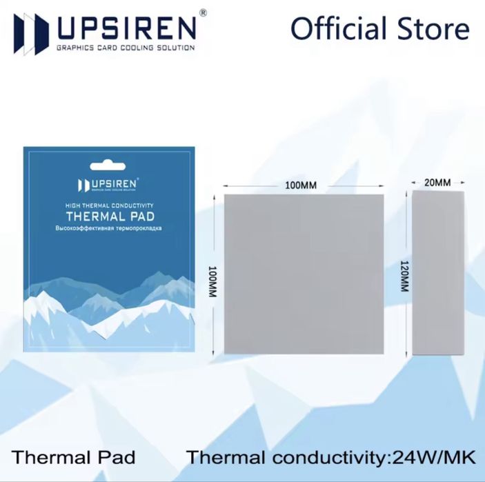 Upsiren 24 W/mK Thermal Pad – Висококачествено охлаждане за GPU/CPU