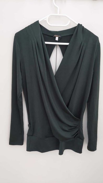 Елегантна блуза от ликра в тъмнозелено Кенсол