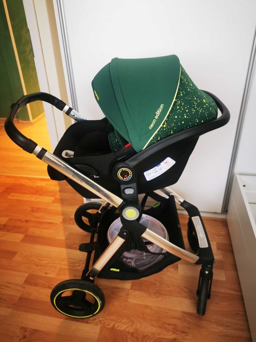 Бебешка количка 3 в 1 Chipolino Elite neon edition
