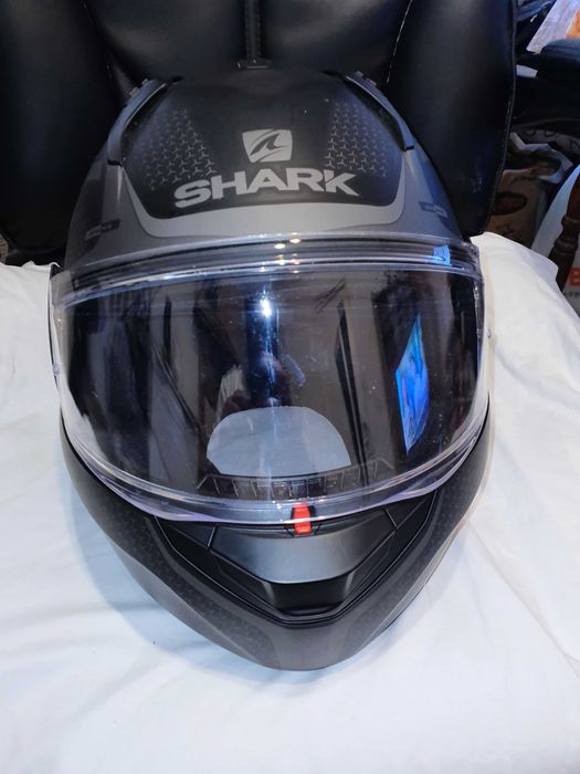 Модулна каска Shark EVO GT Encke Matt Black Anthracite - размер XL