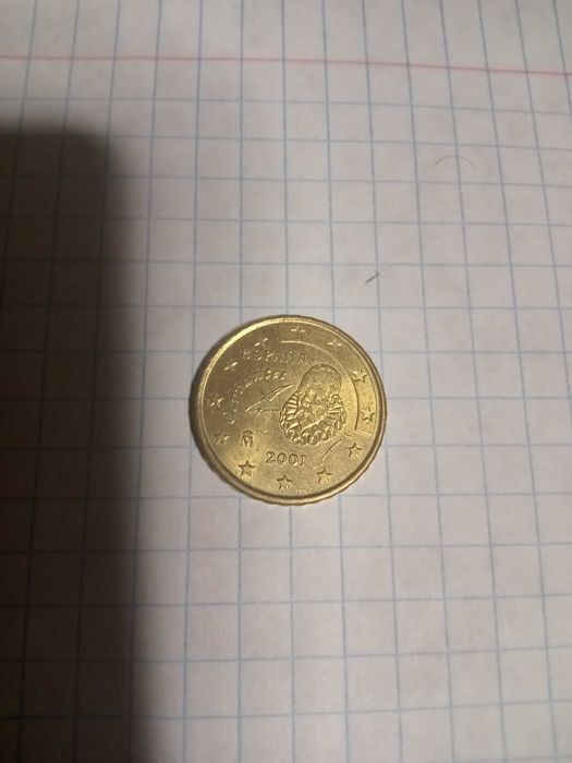 Продам монету 10 евроцентов 2001г