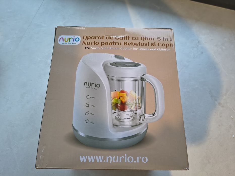 Aparat de Gatit cu Abur si Blender 5 in 1 Nurio pt Bebelusi si Copii