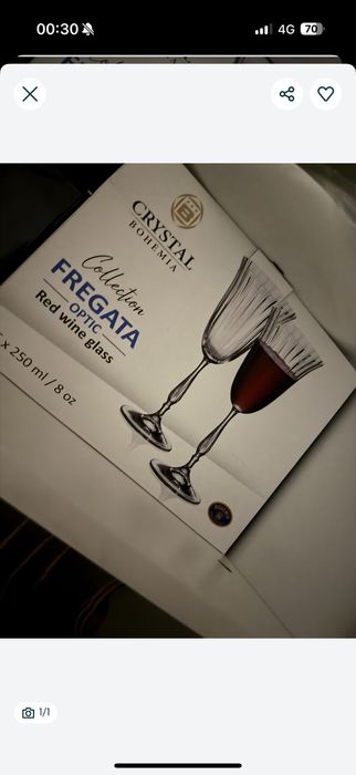 На сервировку бокалы хрусталь