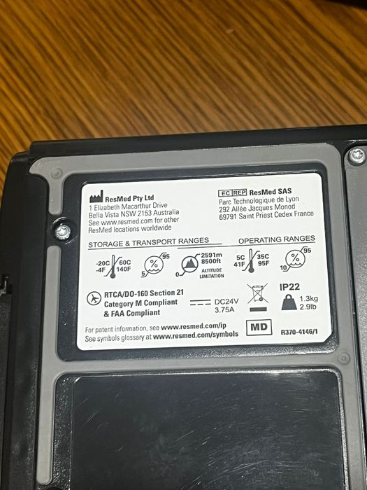 Aparat de respirat pentru  apnee