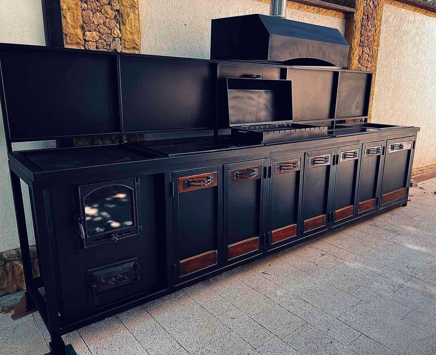 Grătar multifuncțional din metal