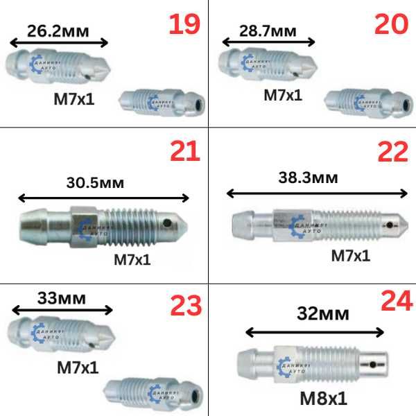 Болт за обезвъздушаване на спирачни цилиндри и апарати