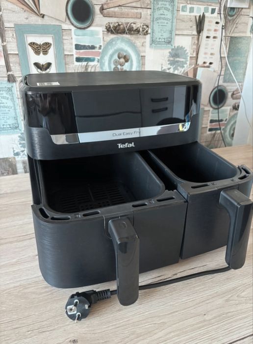 Friteuză cu aer cald Tefal Dual Easy Fry EY901N10