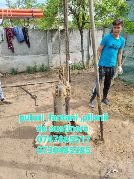 Foraje fantani sapaturi puturi de mare adancime denisipari curatari