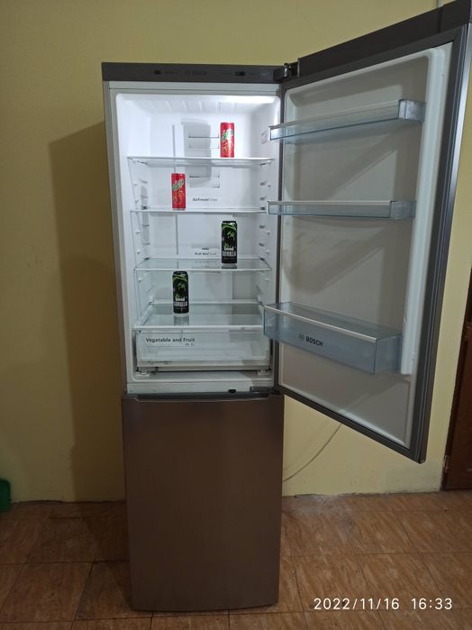 Bosch NoFrost systems  холодильник 205см серебристый металлик высокий