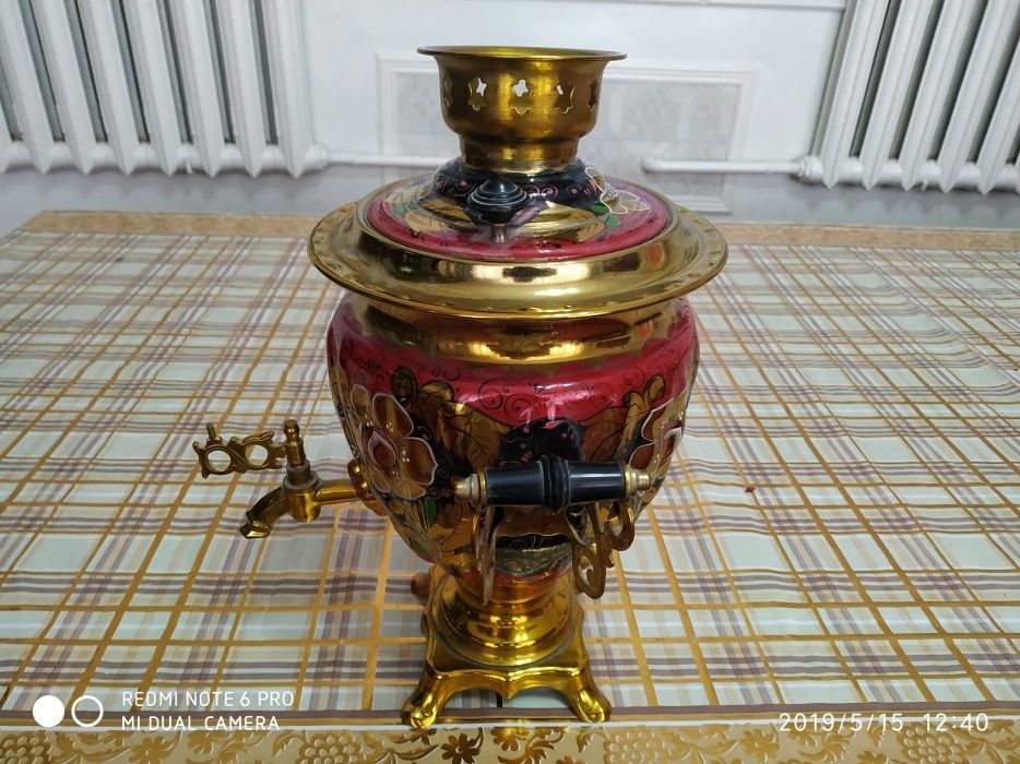 Антиквариат. Декоративный Тульский самовар 1989 год. Новый.