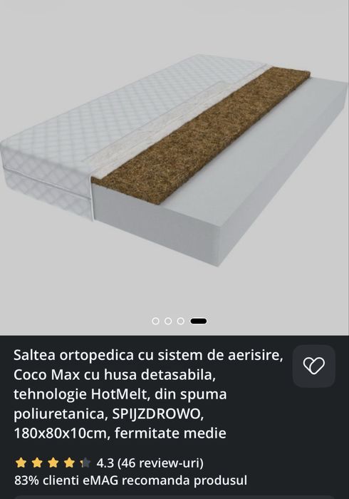 Saltea  80x180x10cm