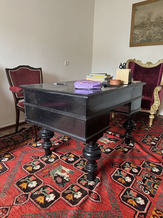 Антикварный письменный стол, 19 век, дуб