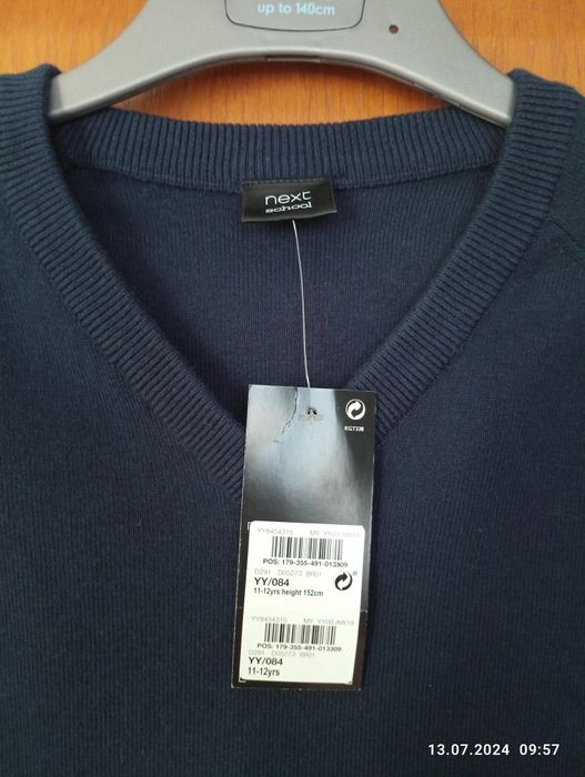 Темно-синий джемпер Next на 11/12 лет 152см