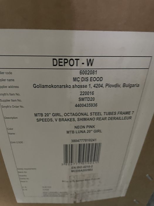 Bicicleta MTB Pink Neon Luna 20 inch