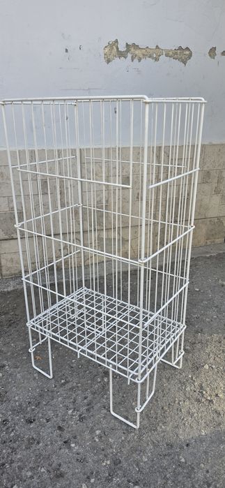 Метален промо кош за магазин – стелаж с регулируемо дъно, 40×27×79 см