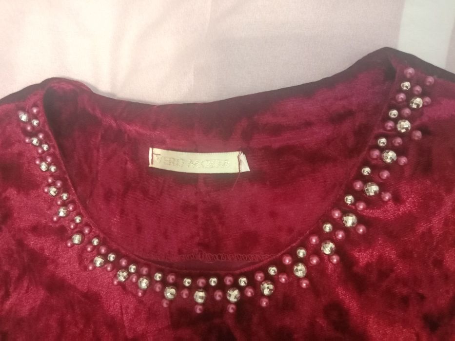 Платье велюр,р.48