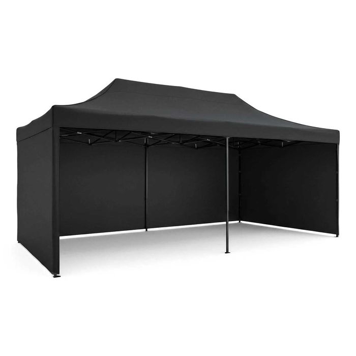 Foisor de gradina profesional , 3 pereti 3 x 6m negru Plonos - Produs NOU