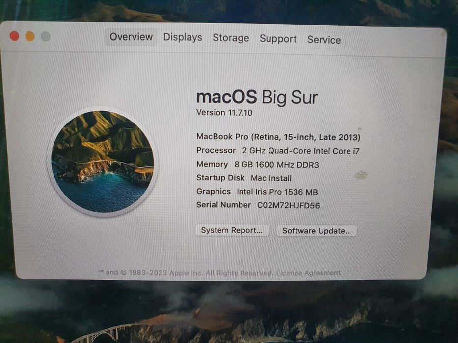 Macbook pro 2013 i7 SSD нова батерия всичко работи