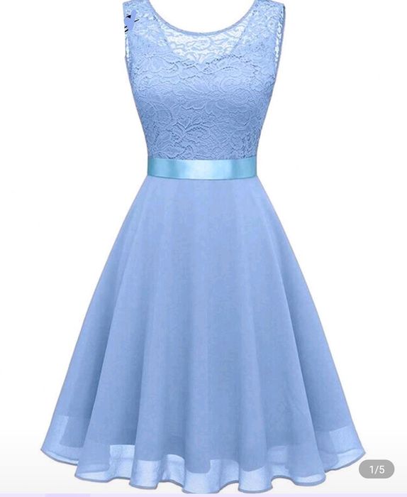 Официална рокля синя