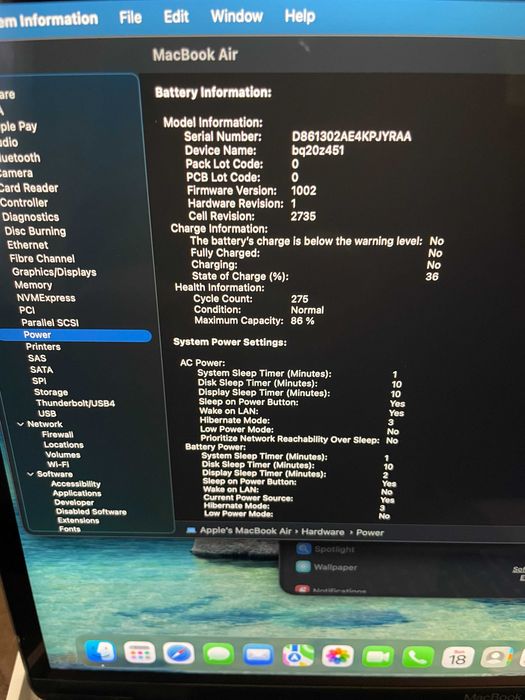 CTO 13" M1 MacBook Air a2337(2020 г.) - M1/16GB RAM/512GB SSD