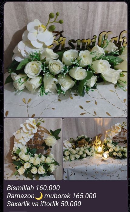 Decor suniy gullar. Buyurtma asosida