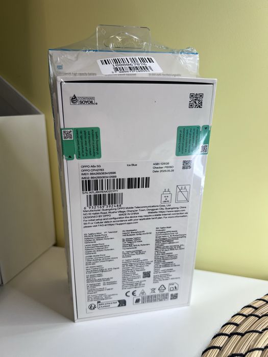 Смартфон OPPO A6x, 5G, 4GB RAM, 128GB, Ice blue/ НОВ