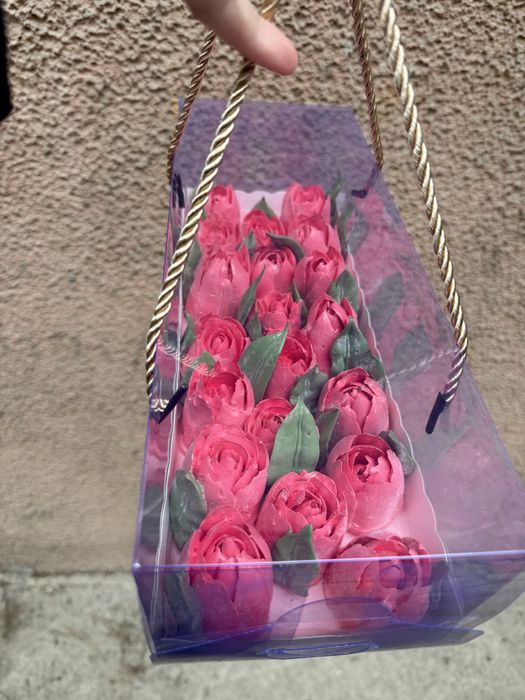 Зефирные тюльпаны на день учителя/ отличный подарок
