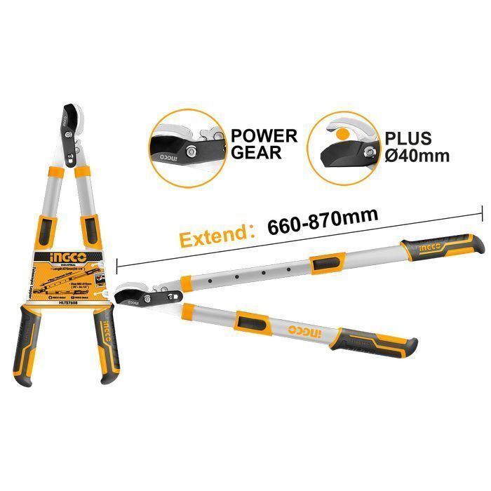 Foarfeca telescopica de tuns gard viu 650-850mm ingco