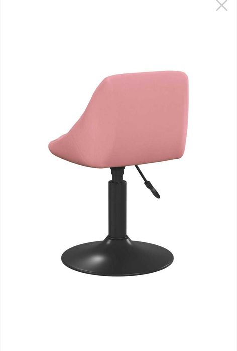 Елегантен бар стол от розово кадифе