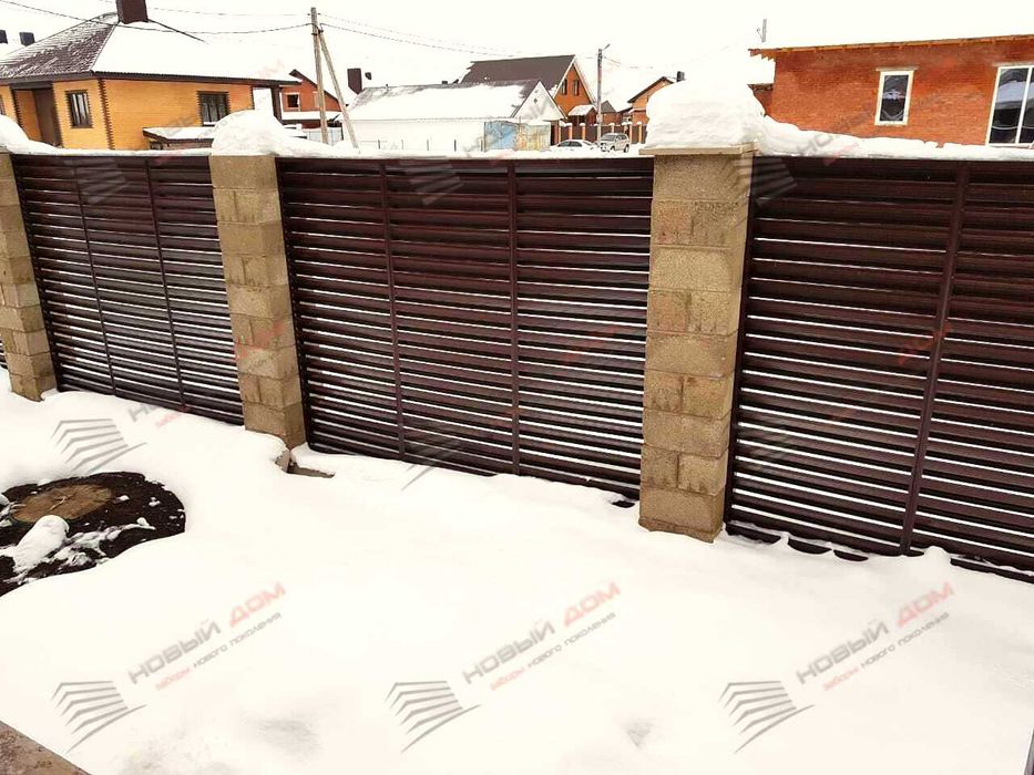 Забор жалюзи из металла